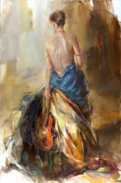 Women Painting - Beautiful Girl Dancer AR 09 Impressionist